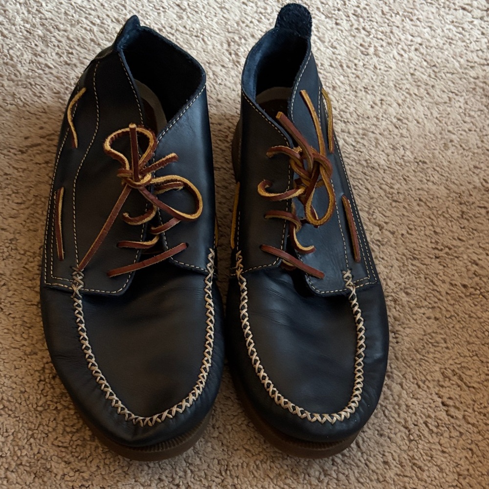 Sperry Navy Blue and Brown Chukka Boots - Size 13